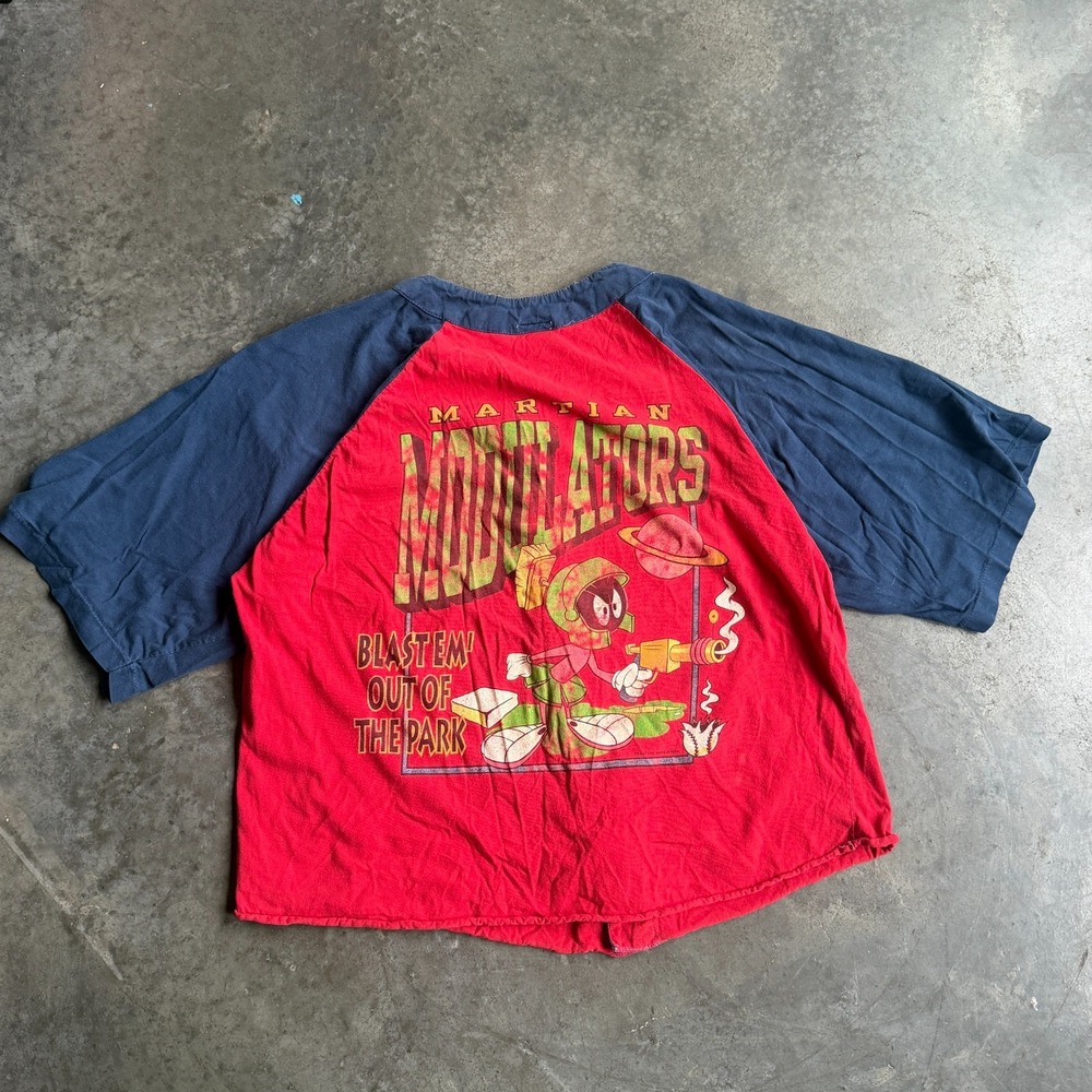 Vintage 90s Marvin the Martian Modulators Baseball Jersey RARE Mens XL (24x25)